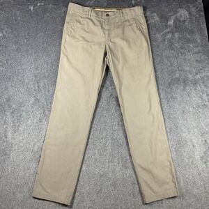 Louis Philippe Milano At Leisure Men's 34x31 Beige Cotton Casual Chinos Pants